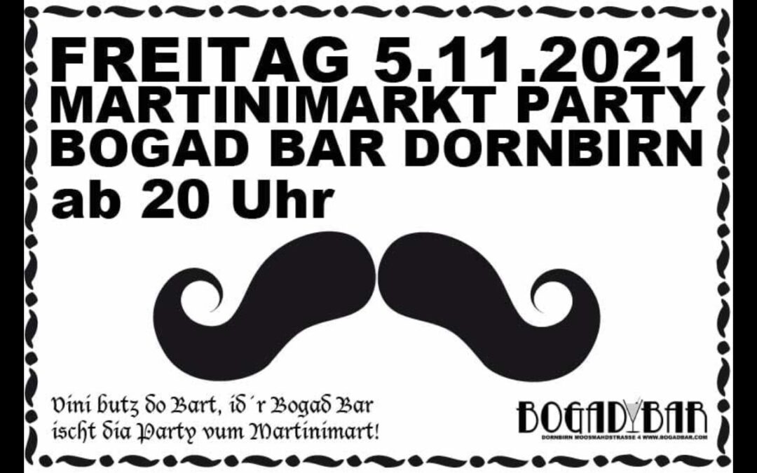 Am 5. November haben wir unsere Martin Markt Party